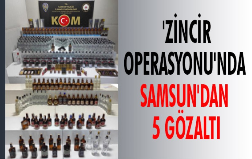 'Zincir Operasyonu'nda Samsun'dan 5 gözaltı - Samsun haber