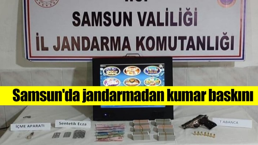 Samsun'da jandarmadan kumar baskını