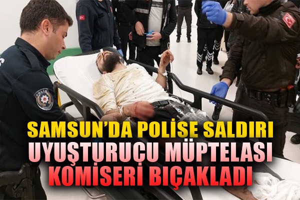 Komiseri bıçakla yaralayan uyuşturucu bağımlısı vurularak etkisiz hale getirildi