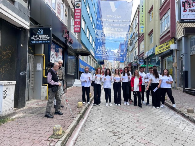 Samsun'da Dünya Görme Engelliler Beyaz Baston Günü