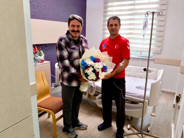 Dünya şampiyonu Erkan Balk'a geçmiş olsun ziyareti