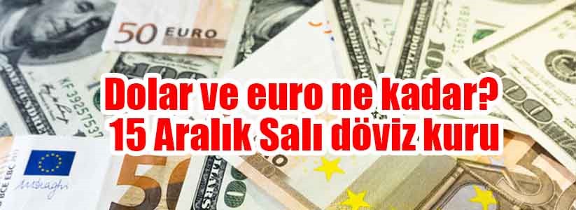 Dolar ve euro ne kadar? 15 Aralık Salı döviz kuru