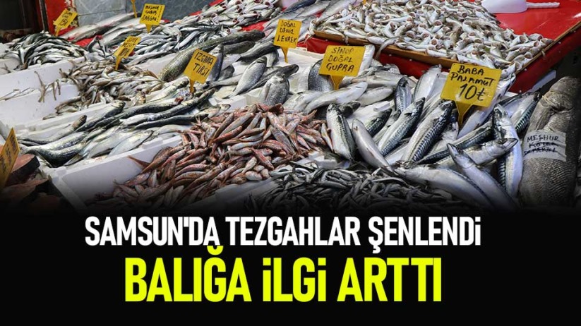 Samsun'da tezgahlar şenlendi, balığa ilgi arttı
