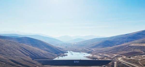 Bayburt'taki Yelpınar Göleti'nde su tutulmaya başlandı