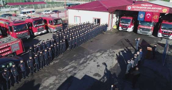 Trabzon'da göreve yeni başlayan itfaiye erleri yemin etti 