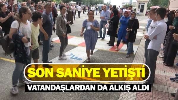 Samsun'da YKS adayı sınava son saniyede yetişti