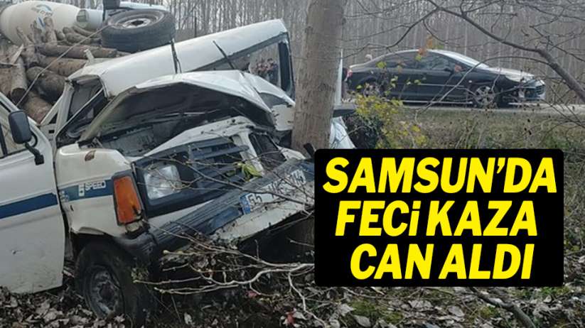 Samsun'da feci kaza can aldı 