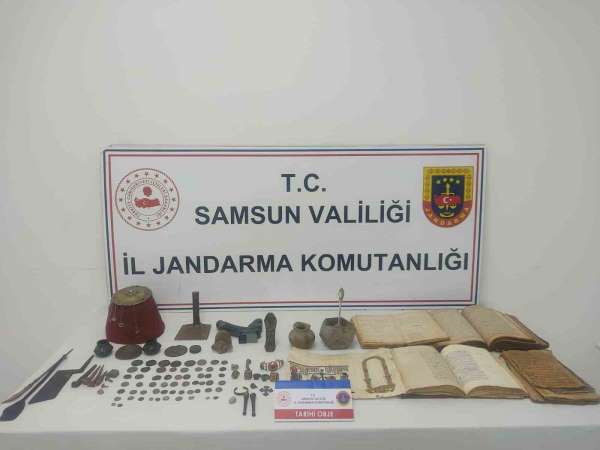 Samsun'da jandarma tarihi eser ele geçirdi