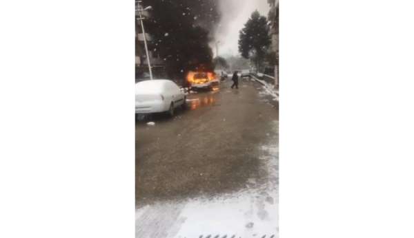 Patlama sesinin ardından küle döndü