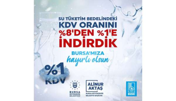 KDV indirimiyle su faturaları daha da düşecek