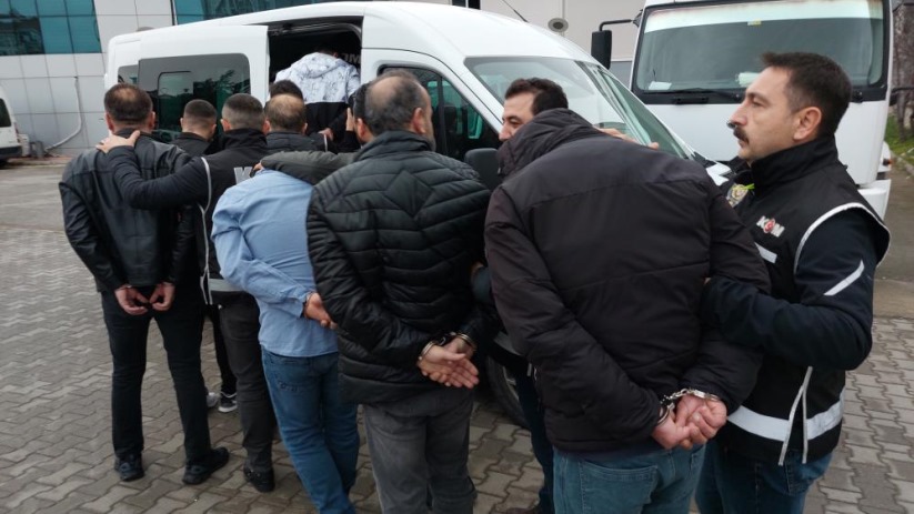 Samsun'da suç örgütü operasyonunda 8 kişi adliyeye sevk edildi