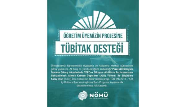 Niğde Ömer Halisdemir Üniversitesi TÜBİTAK desteği aldı