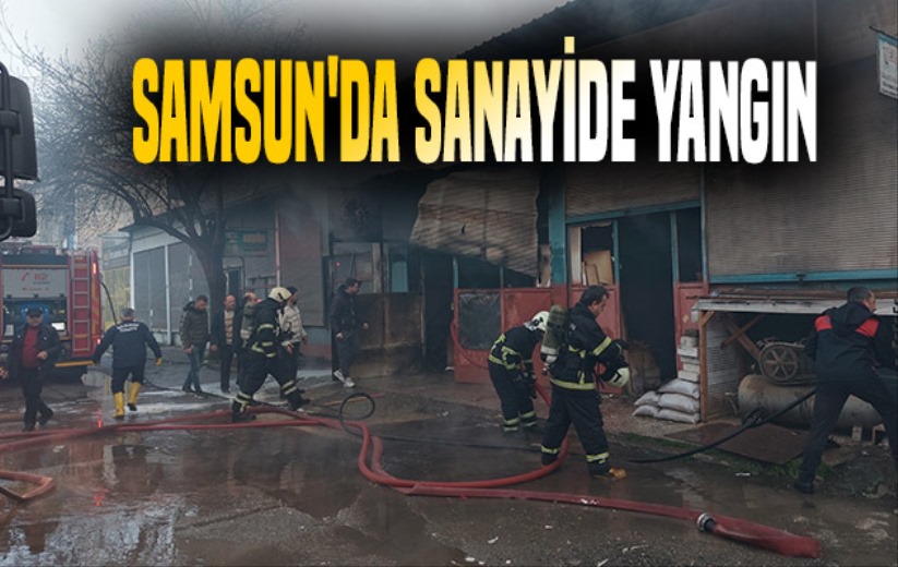 Samsun'da sanayide yangın