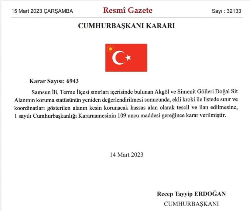 Akgöl ve Simenit Gölleri 'kesin korunacak hassas alan' ilan edildi