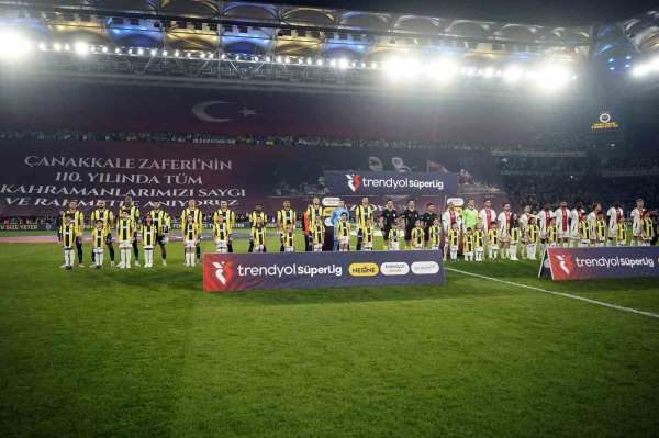 Fenerbahçe-Samsunspor maçında 18 Mart Çanakkale şehitleri anıldı