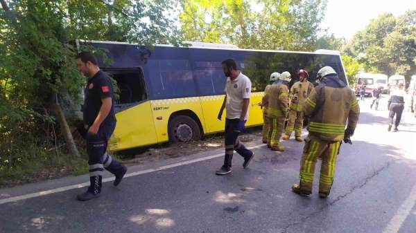 Sarıyer'de İETT otobüsü zincirleme kazaya karıştı 6 yaralı - İstanbul haber