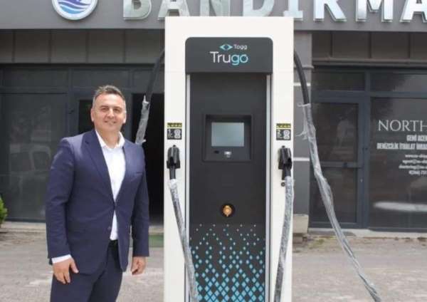 Bandırma'da elektrikli araçlar için hızlı şarj ünitesi 'Trugo'