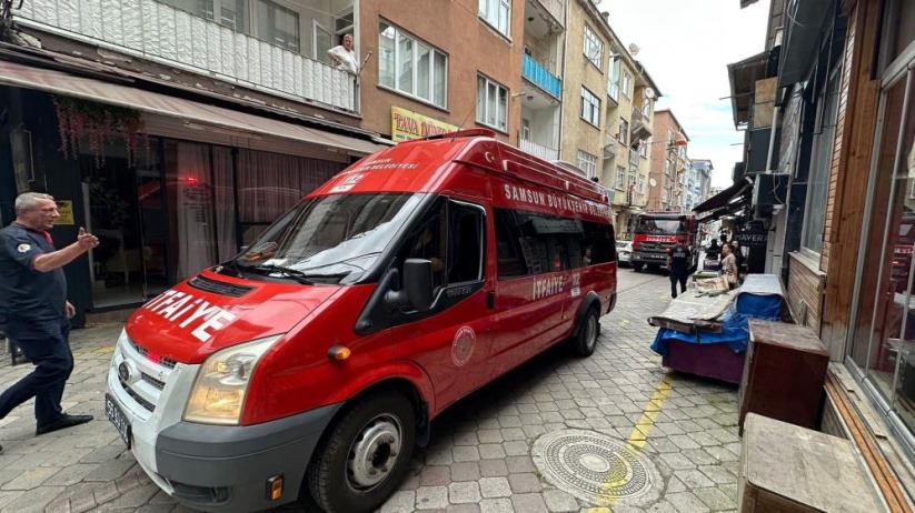 Samsun'da kafede yangın paniği