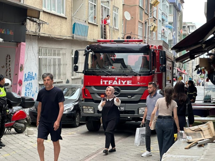 Samsun'da kafede yangın paniği