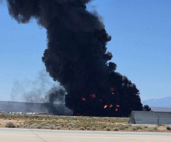 ABD'ye ait B-52 bombardıman uçağı kazasının ardından çekilen yeni görüntüler ortaya çıktı
