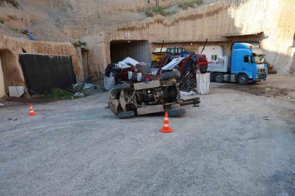 Nevşehir'de devrilen forkliftin altında kalan genç hayatını kaybetti