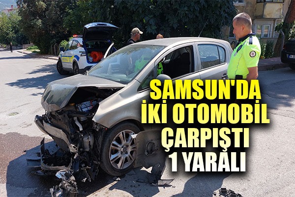 Samsun'da iki otomobil çarpıştı: 1 yaralı