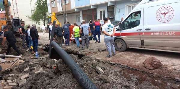 Ordu'da altyapı çalışmasında göçük altında kalan 2 işçi yaralandı