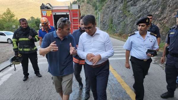 Karabük'te faciadan dönüldü: Alev alan mikserin patlama anları kamerada