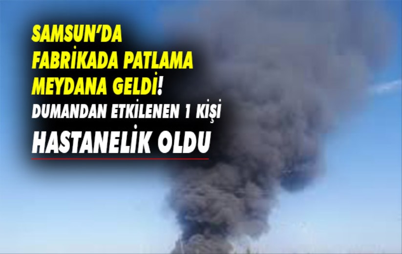 Fabrikadaki patlamada 1 kişi dumandan etkilenerek hastanelik oldu