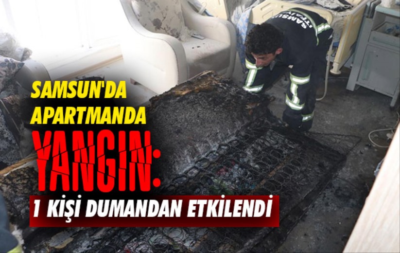 Samsun'da apartmanda yangın: 1 kişi dumandan etkilendi