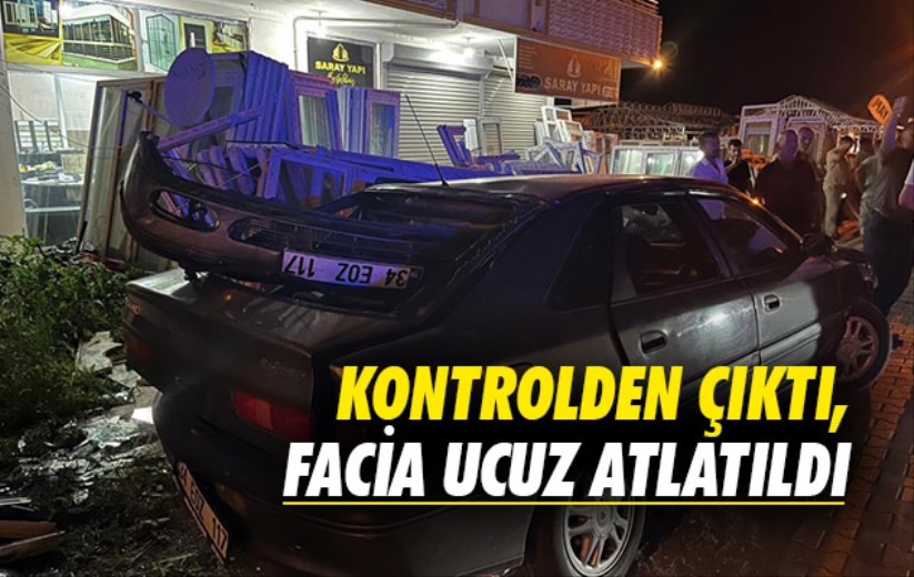 Samsun'da araç kontrolden çıktı, facia ucuz atlatıldı