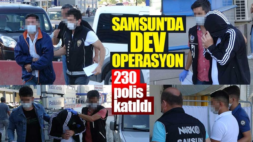 Samsun'da 203 polis operasyon düzenledi