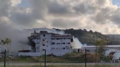 Samsun'da fabrika yangını