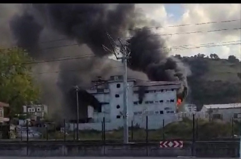 Samsun'da fabrika yangını