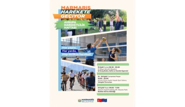 Marmaris'te Avrupa Hareketlilik Haftası etkinlikleri başlıyor