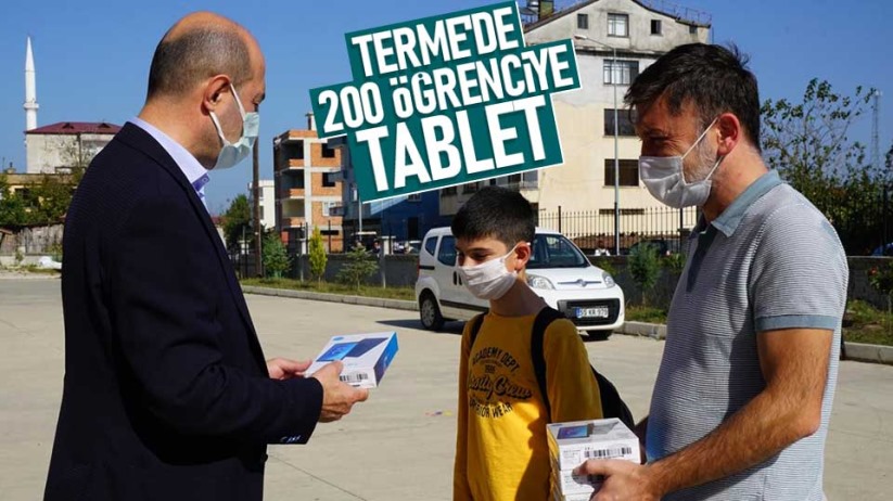 Terme'de 200 öğrenciye tablet