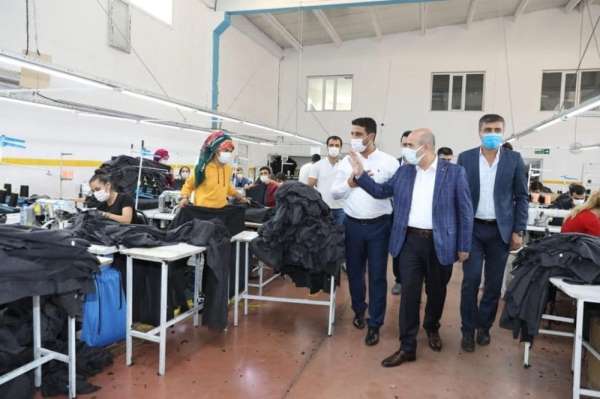 Mardin Valisi Demirtaş OSB'deki fabrikaları gezdi 