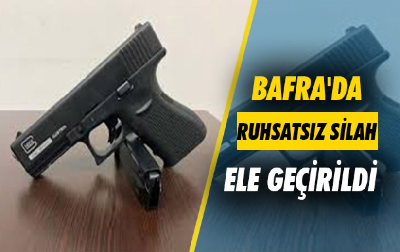 Bafra'da ruhsatsız silah ele geçirildi