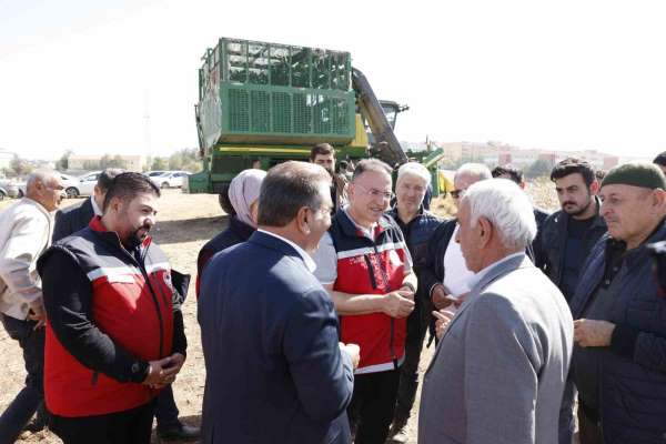 Bismil'de 'beyaz altın'ın hasadı başladı