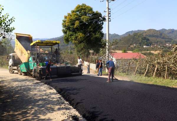 Ordu'da sıcak asfalt çalışmaları