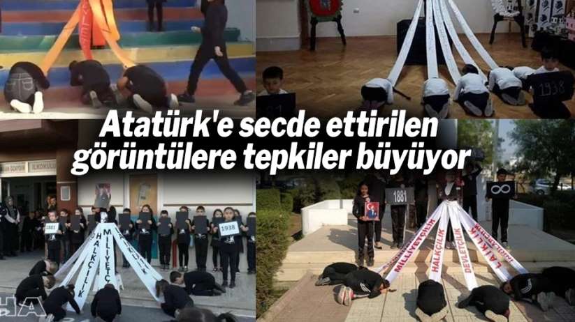 Atatürk'e secde ettirilen görüntülere tepkiler büyüyor