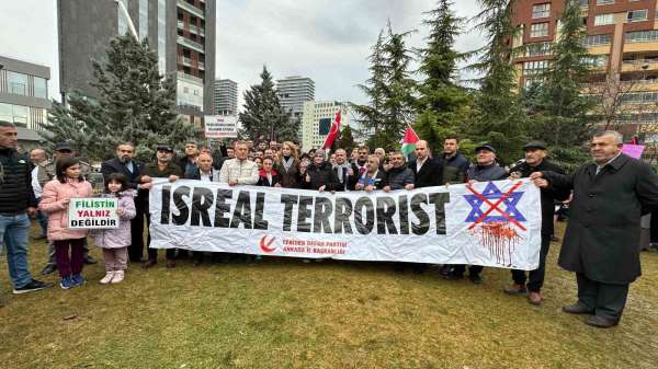 Yeniden Refah Partisi İsrail'in Gazze'deki saldırılarını protesto etti