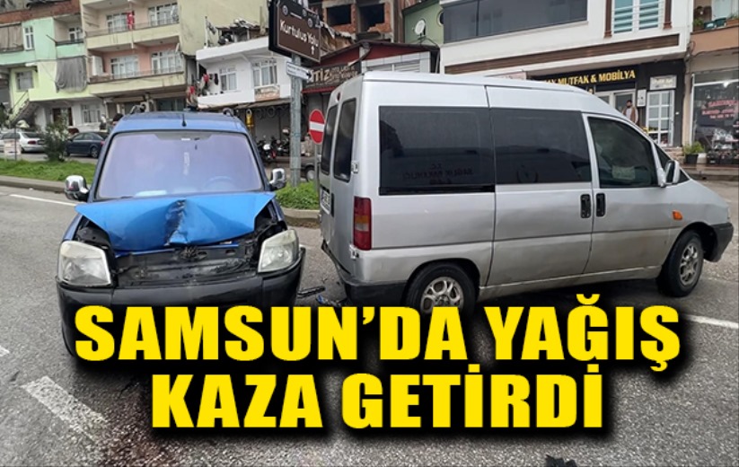 Samsun'da iki ticari araç çarpıştı: 1 yaralı