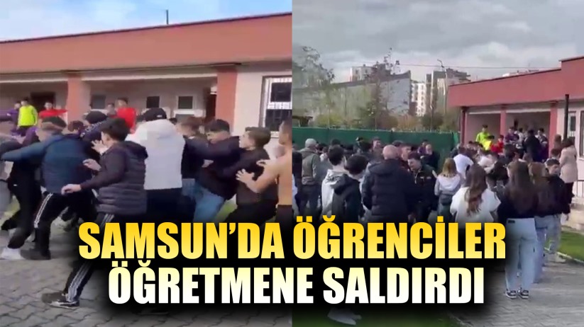 Öğrencilerden öğretmene şiddet