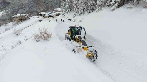 Sinop'ta karla mücadele