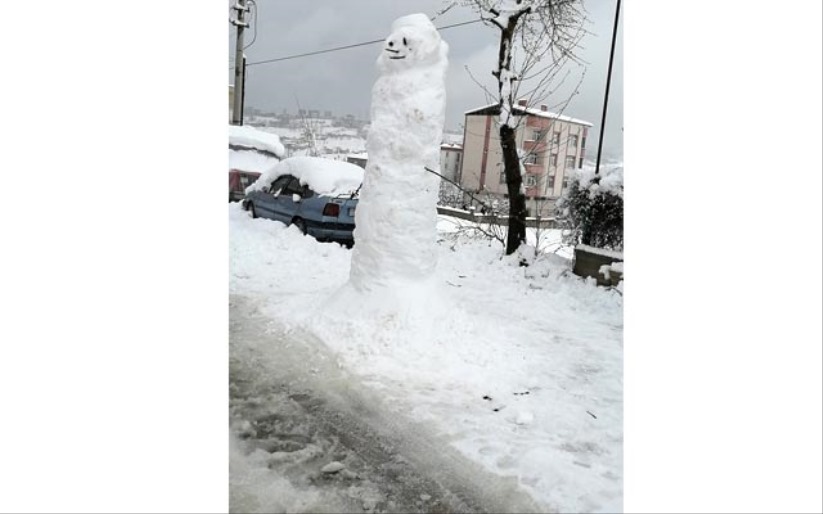 Samsun'da dev kardan adam