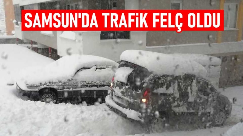 Samsun'da trafik felç oldu