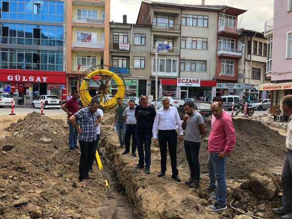Simav'da doğalgaz hattı için ilk kazma vuruldu