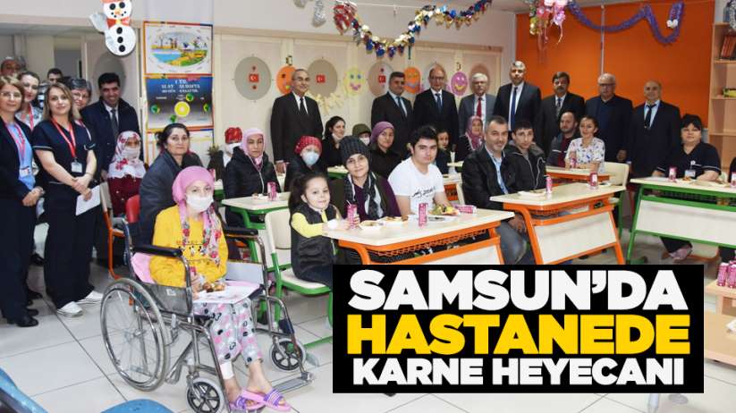 Samsun'da hastanede karne heyecanı