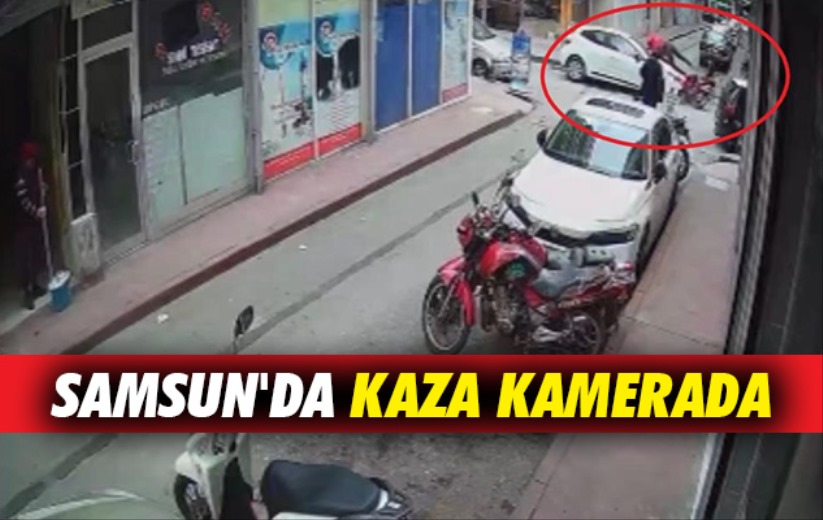 Samsun'da kaza kamerada